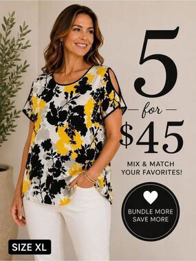 🎉5 for $45🎉 Jessica London Top Blouse Shirt Size 22W